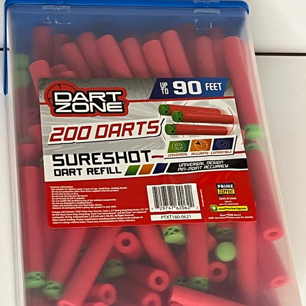 Dart Zone Covert Ops 200ct Dart Refill Box - Universal Compatible Darts